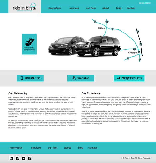 Our second version of the website from 2015