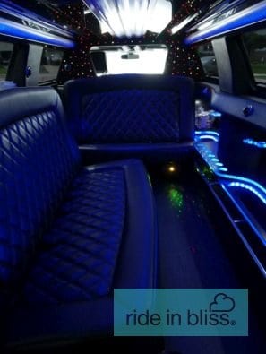 Stretch limousine inside